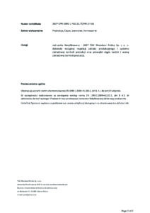 Certyfikat zgodności Zakładowej Kontroli Produkcji (strona 2)