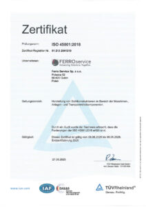 Zertifikat 45001:2018
